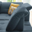 ECKSOFA in Chenille Blau  310/240 cm  - Blau/Schwarz, Design, Textil/Metall (310/240cm) - Xora