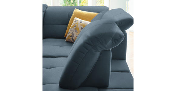 ECKSOFA in Chenille Blau 310/240 cm - Blau/Schwarz, Design, Textil/Metall (310/240cm) - Xora