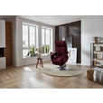 RELAXSESSEL in Leder Weinrot  - Edelstahlfarben/Weinrot, Design, Leder/Metall (78/112/85cm) - Cantus