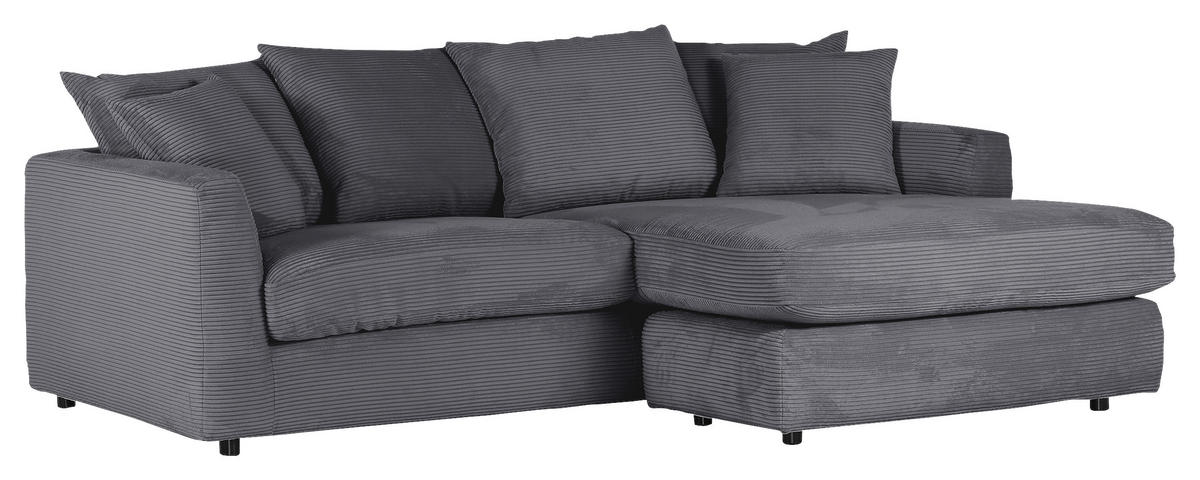 HÖRNSOFFA i manchester mörkgrå  - mörkgrå/svart, Design, textil/plast (235/175cm) - MID.YOU