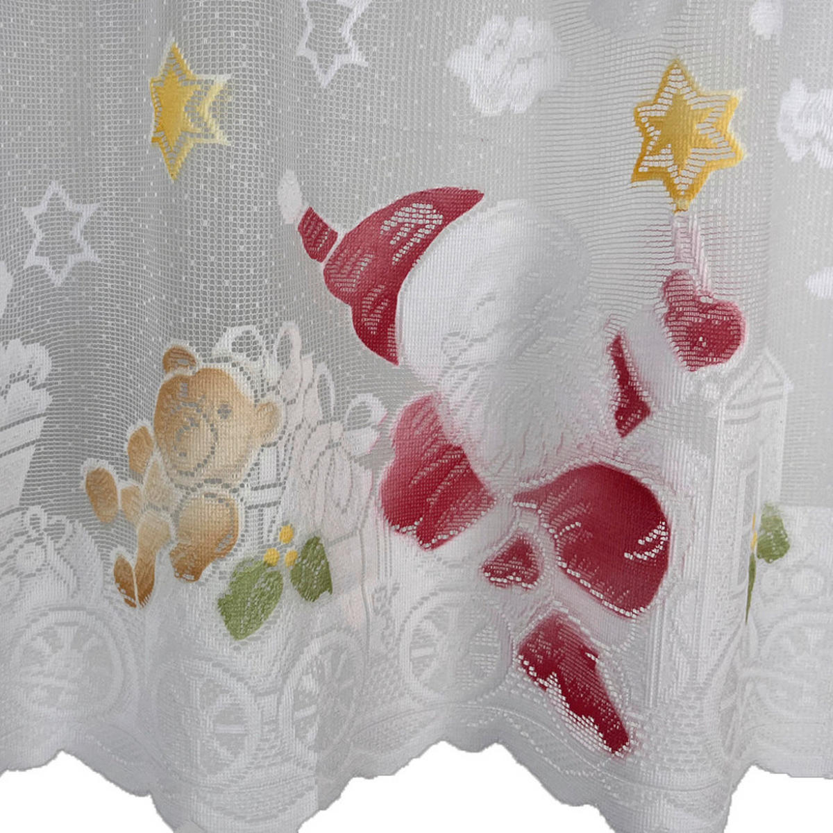 KURZGARDINE   140/50 cm   - Rot/Weiß, Textil (140/50cm)