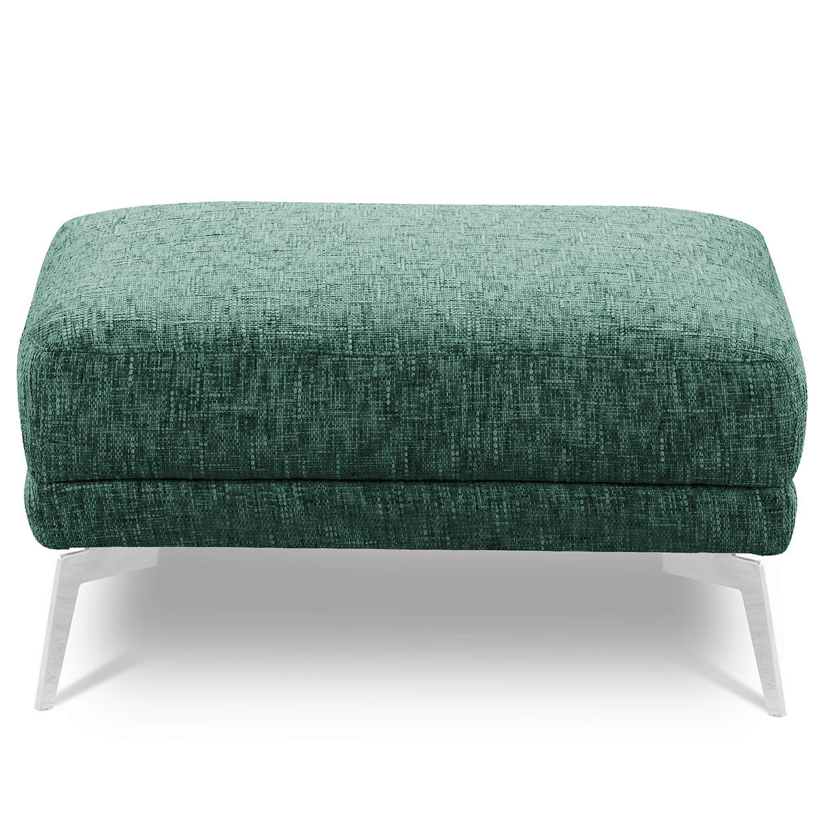HOCKER SPRING Webstoff Grün  - Chromfarben/Grün, Design, Textil/Metall (96/45/80cm) - P & B