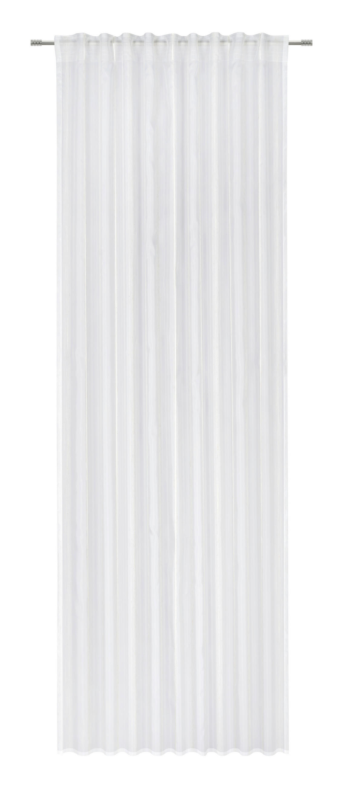 KONČANA ZAVESA  prosojno  140/280 cm   - bela, Basics, tekstil (140/280cm) - Esposa