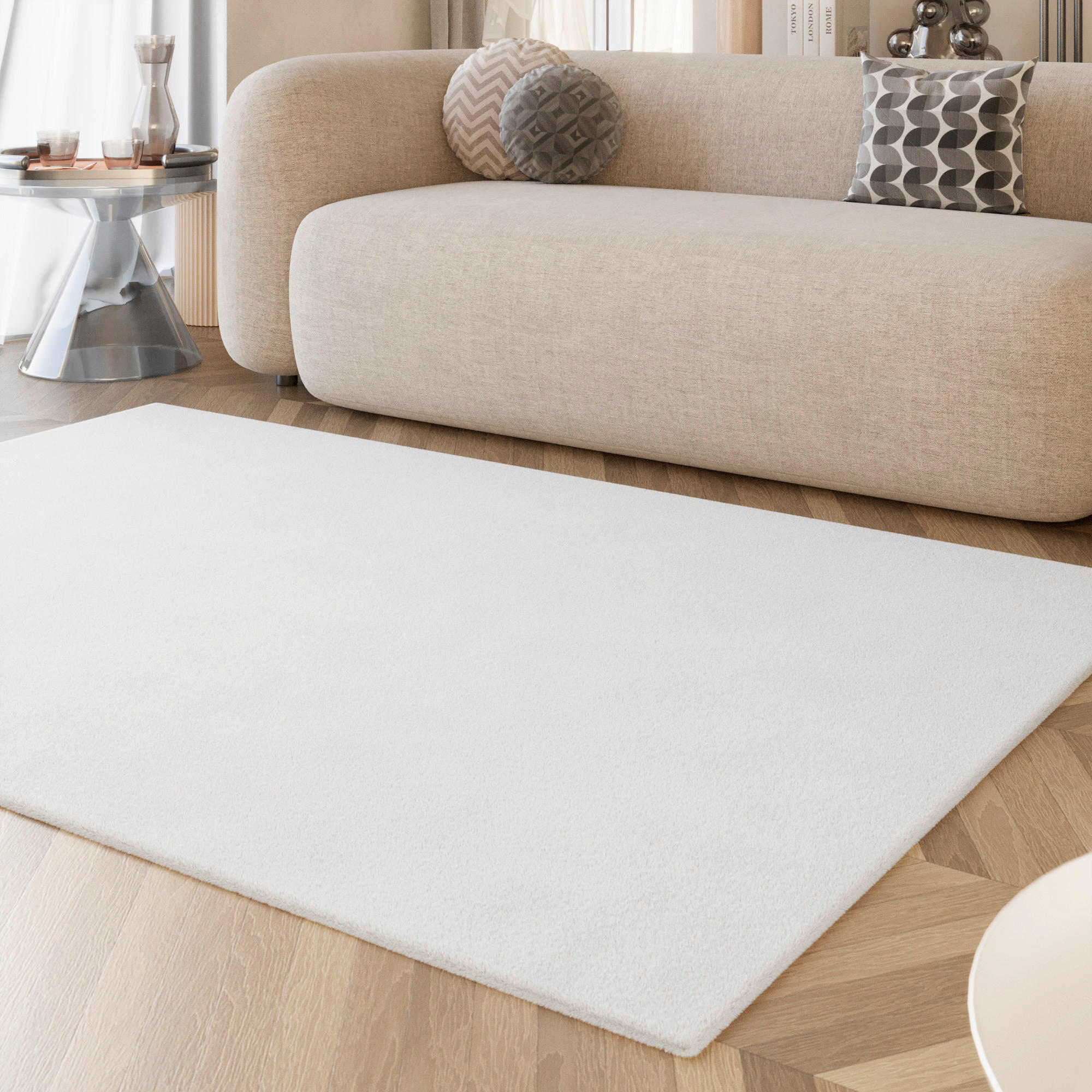 HOCHFLORTEPPICH 70/140 cm ESP-4377-18 Weiß  - Weiß, KONVENTIONELL, Textil (70/140cm) - Esprit