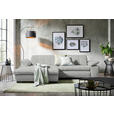 ECKSOFA  in Webstoff Platinfarben  180/265 cm  - Platinfarben/Schwarz, Design, Textil/Metall (180/265cm) - Carryhome