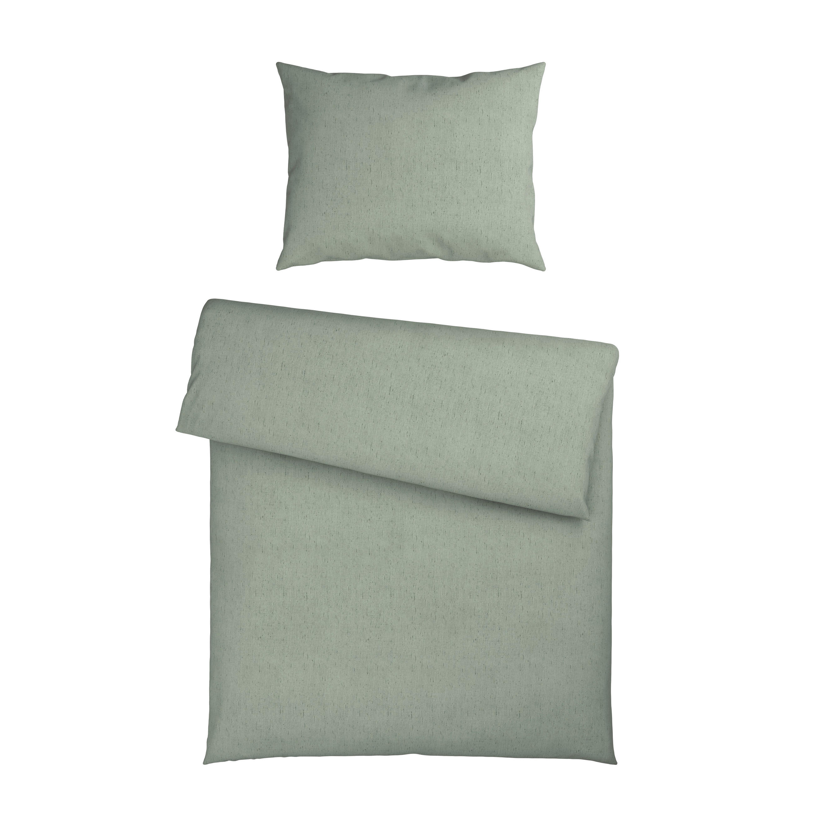 BETTWÄSCHE 2-teilig Flanell 140/200 cm  - Grün, Basics, Textil (140/200cm) - Esposa
