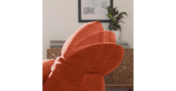 ECKSOFA in Mikrofaser Orange 180/265 cm - Chromfarben/Orange, Design, Textil/Metall (180/265cm) - Carryhome