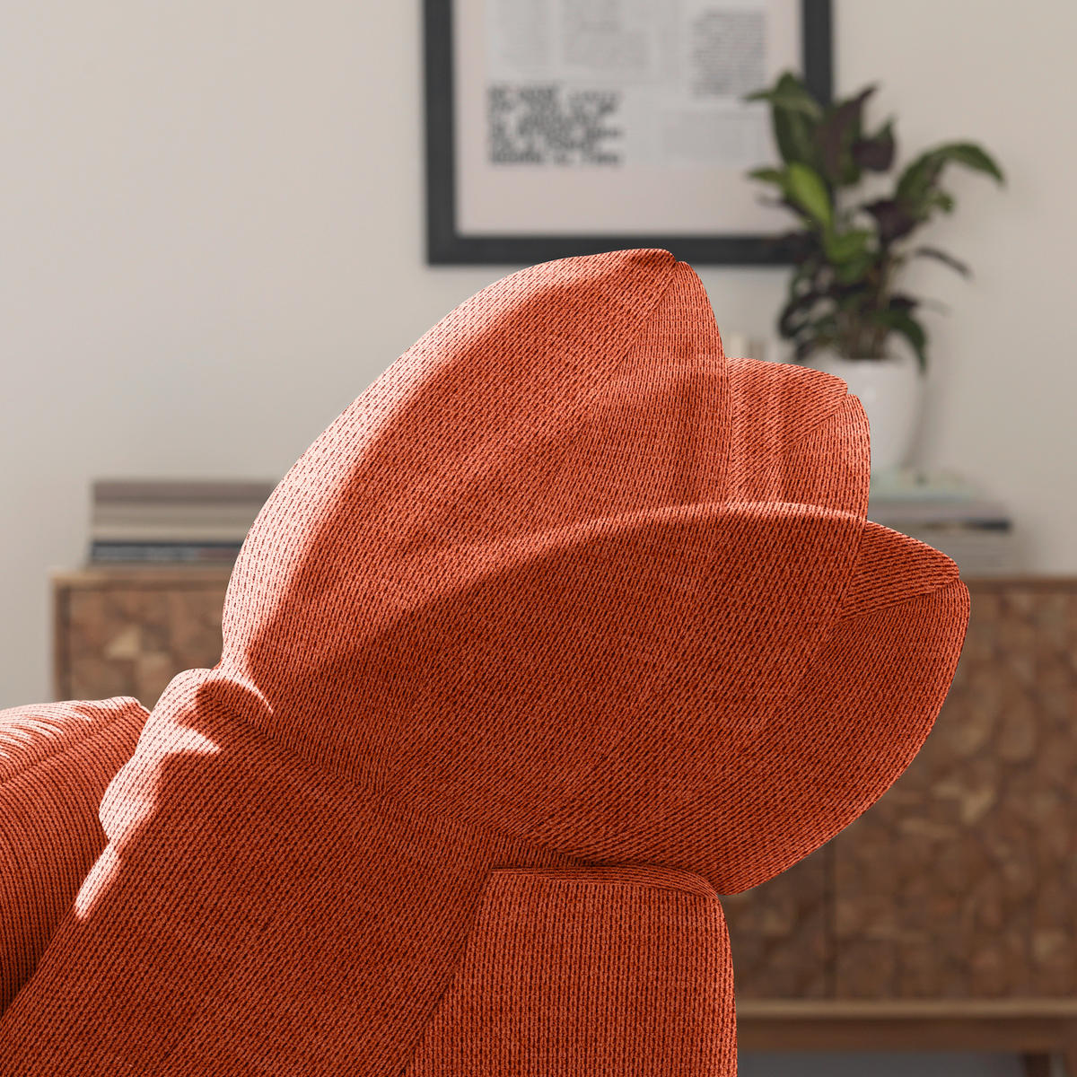 ECKSOFA in Mikrofaser Orange  - Chromfarben/Orange, Design, Textil/Metall (180/265cm) - Carryhome