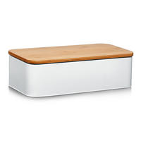 BROTKASTEN - Weiß, Basics, Holz/Metall (43/23/12cm) - Zeller Present