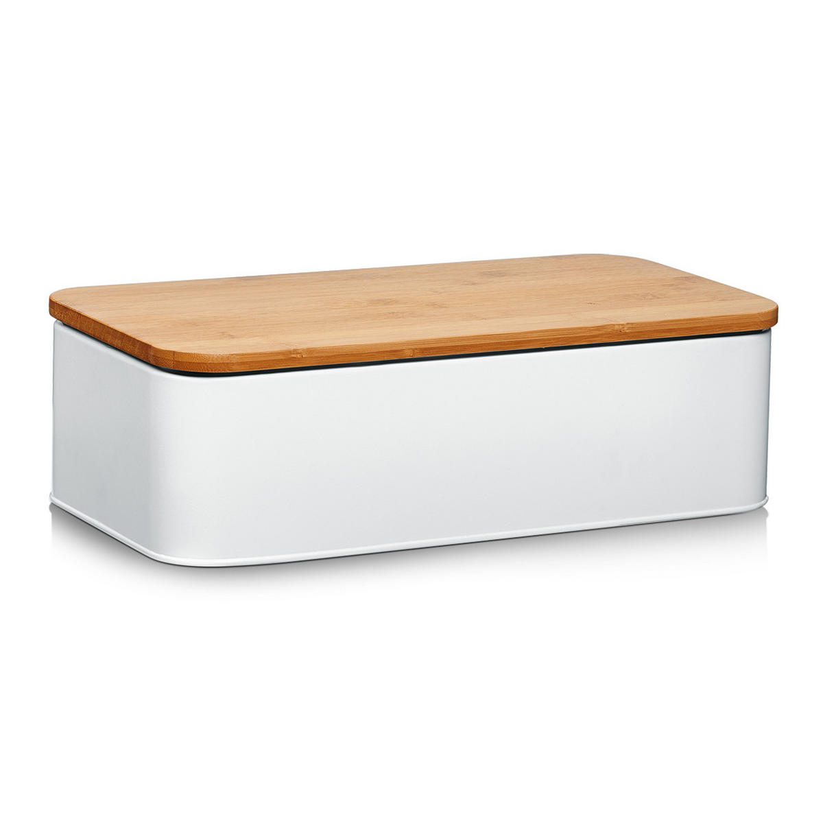 BROTKASTEN - Weiß, Basics, Holz/Metall (43/23/12cm) - Zeller Present