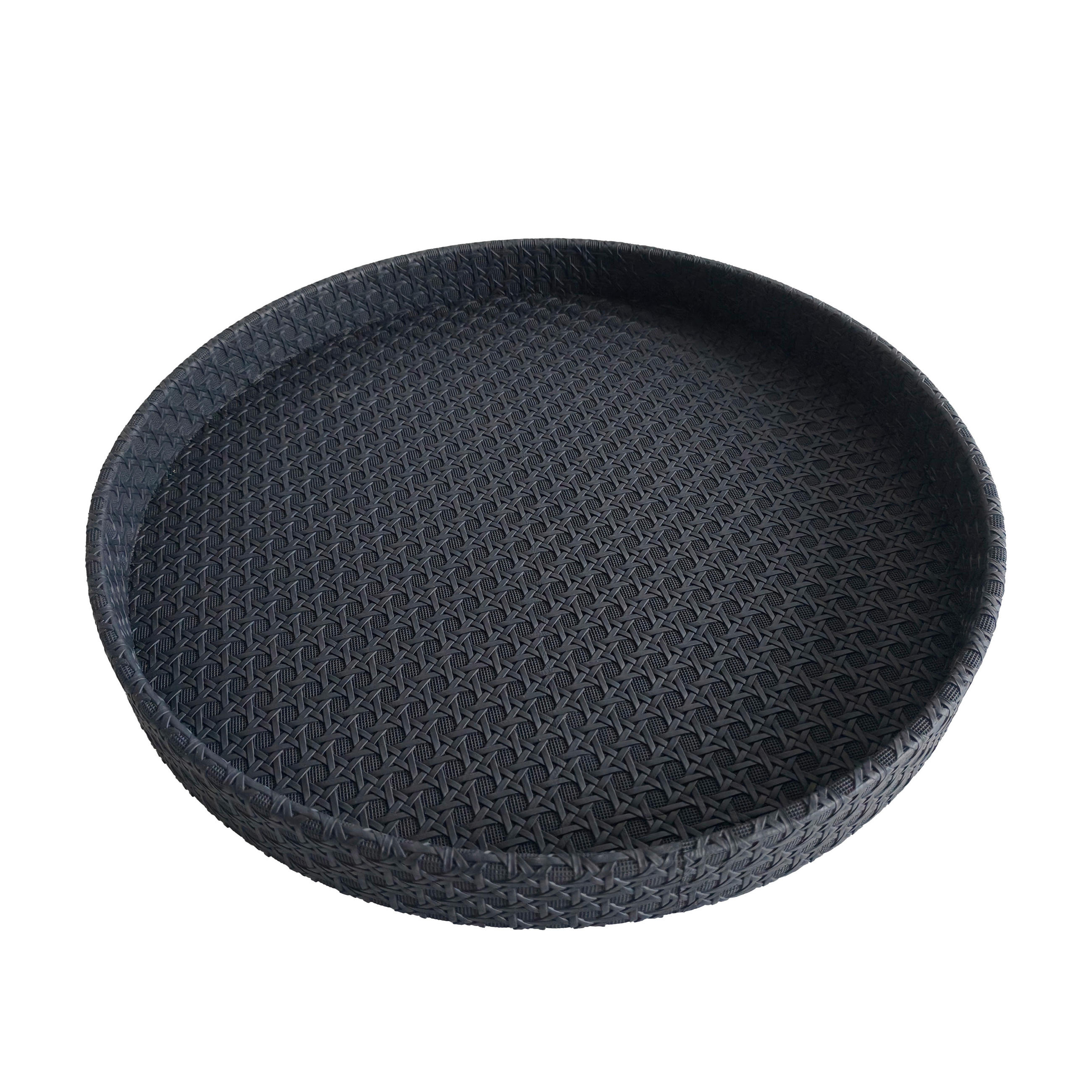 DEKORAČNÍ PODNOS  - černá, Design, kompozitní dřevo/kůže (40/4cm) - Ambia Home