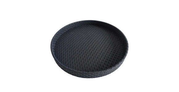 DEKOTABLETT 40/4 cm    - Schwarz, Design, Leder/Holzwerkstoff (40/4cm) - Ambia Home