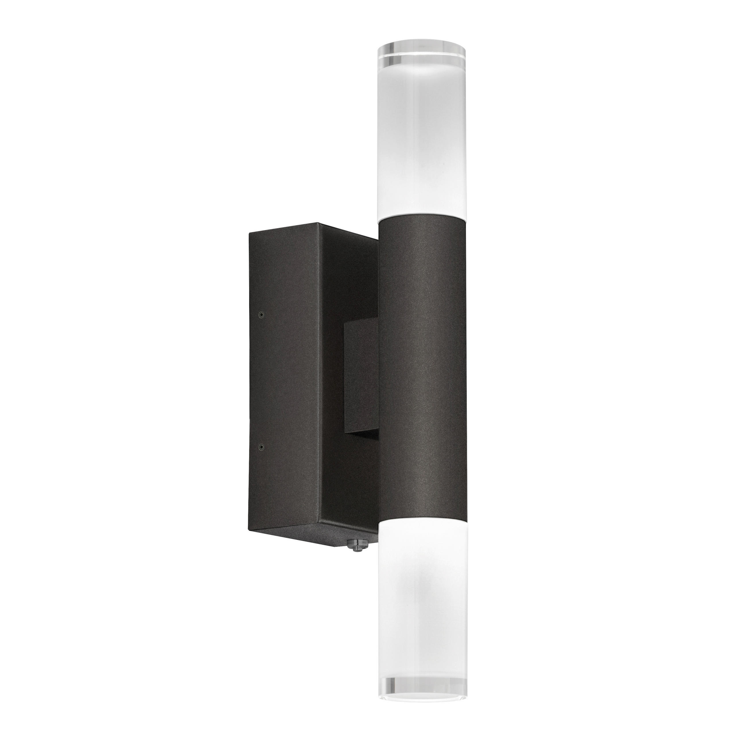 BADEZIMMER-WANDLEUCHTE Twice 7/29 cm   - Sandfarben/Schwarz, Basics, Glas/Metall (7/29cm) - Schöner Wohnen