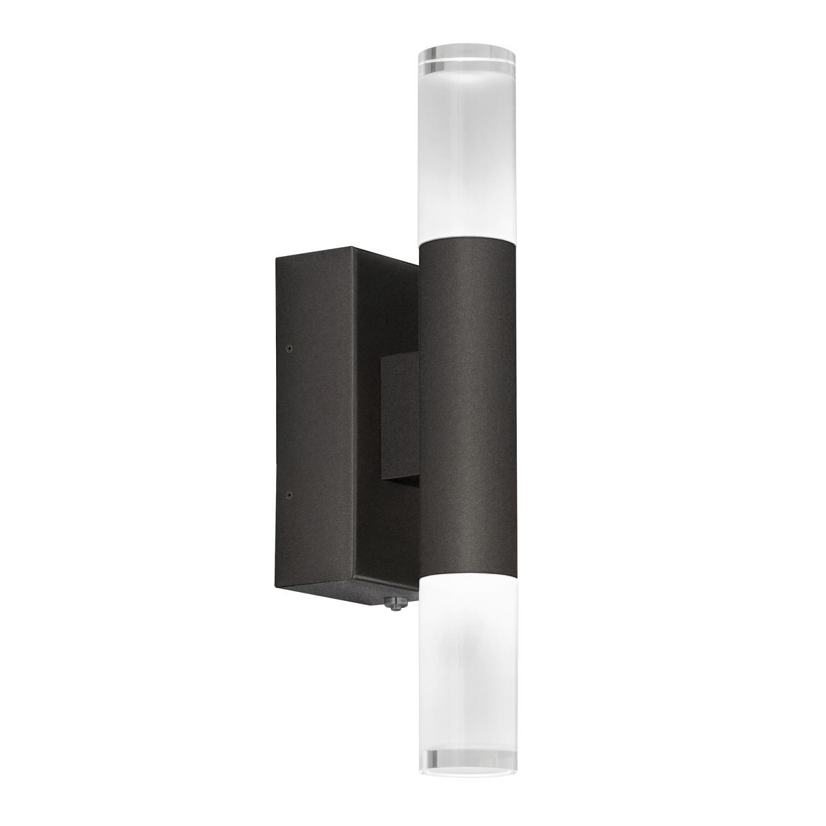 BADEZIMMER-WANDLEUCHTE Twice 7/29 cm   - Sandfarben/Schwarz, Basics, Glas/Metall (7/29cm) - Schöner Wohnen