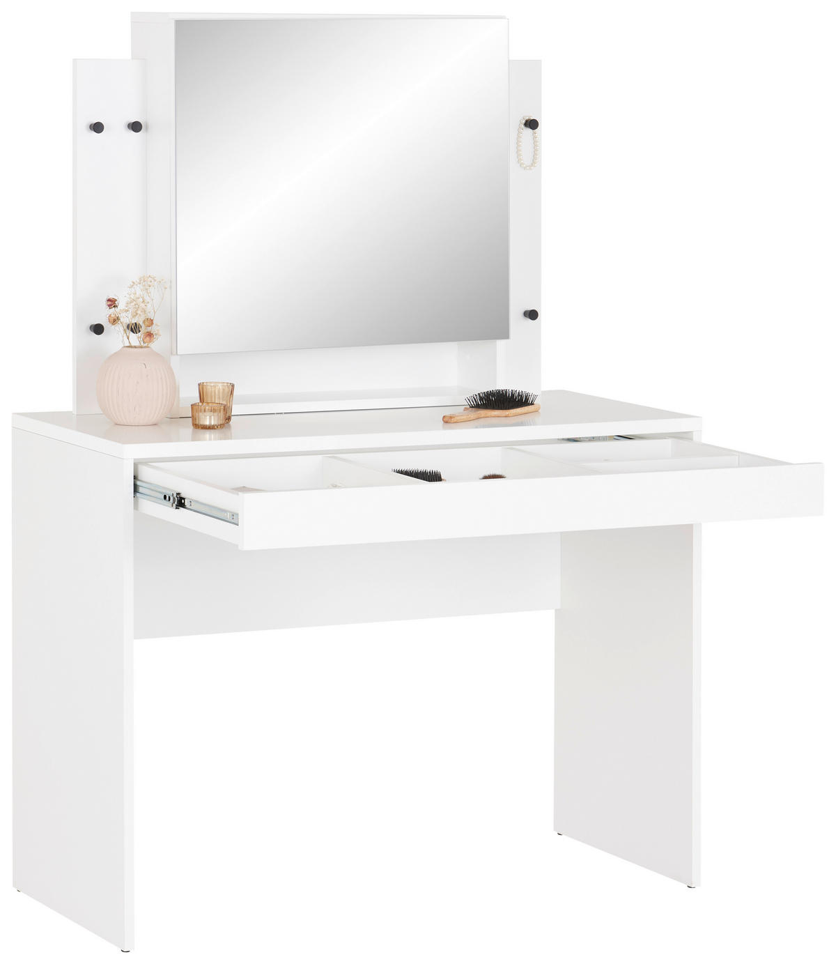 SCHMINKTISCH Weiß  - Weiß, MODERN, Holzwerkstoff (100/76/45cm) - Boxxx