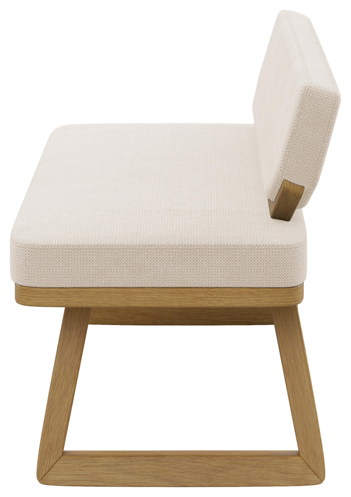 SITZBANK 190/80/52 cm Flachgewebe Eichefarben, Weiß Eiche massiv  - Eichefarben/Weiß, Basics, Holz/Textil (190/80/52cm) - Carryhome