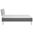 BETT 90/200 cm  in Grau  - Grau, Design, Holzwerkstoff/Textil (90/200cm) - Carryhome