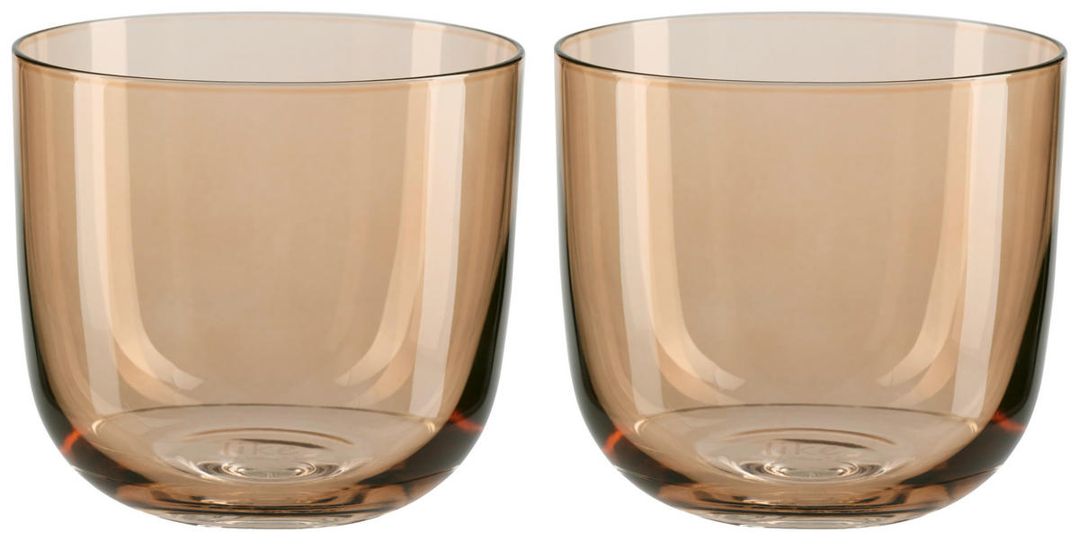WASSERGLAS 280 ml 2-teilig  - Braun, Design, Glas (280ml) - like.Villeroy & Boch