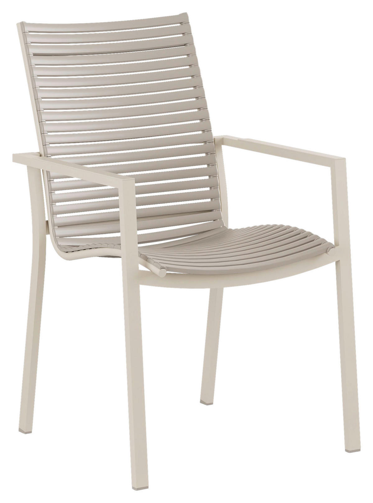 STAPELSTUHL Aluminium Sandfarben  - Sandfarben, KONVENTIONELL, Kunststoff/Metall (57,5/92/60cm) - Ambia Garden