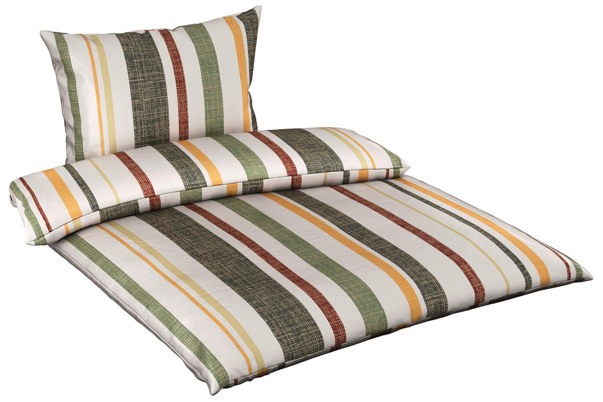 POSTELJINA COSLADA STRIPE 140/200 cm saten zelena  - zelena, Konvencionalno, tekstil (140/200cm) - Bio:Vio