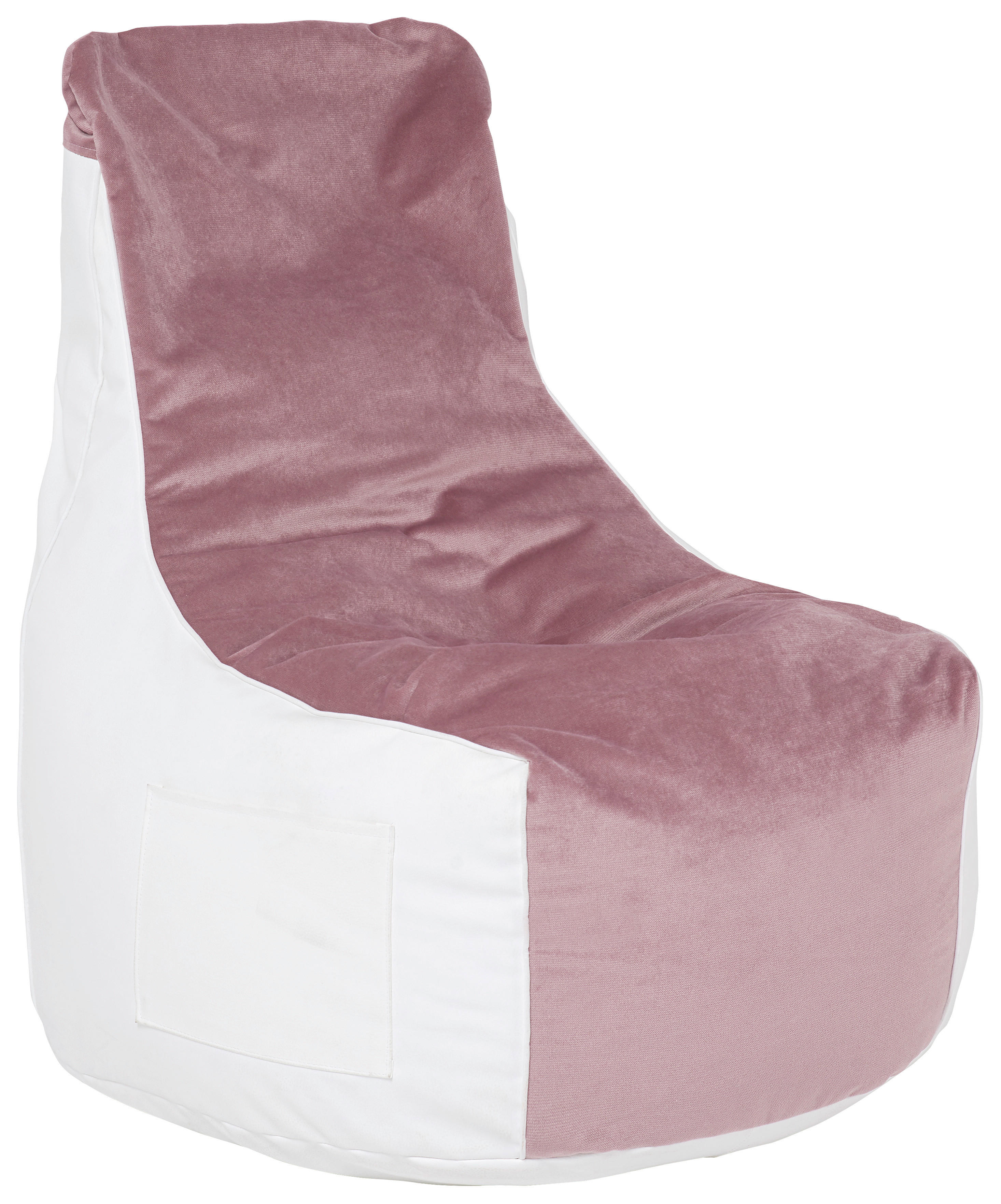 SEDACÍ PYTEL, bílá, světle růžová - bílá/světle růžová, Design, textil (65/75/95cm) - Boxxx