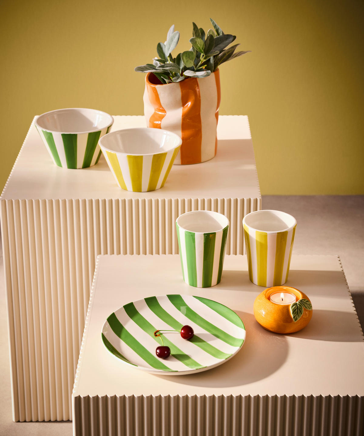 MUGG  - gul, Basics, keramik (8/9,5cm) - Ambia Home