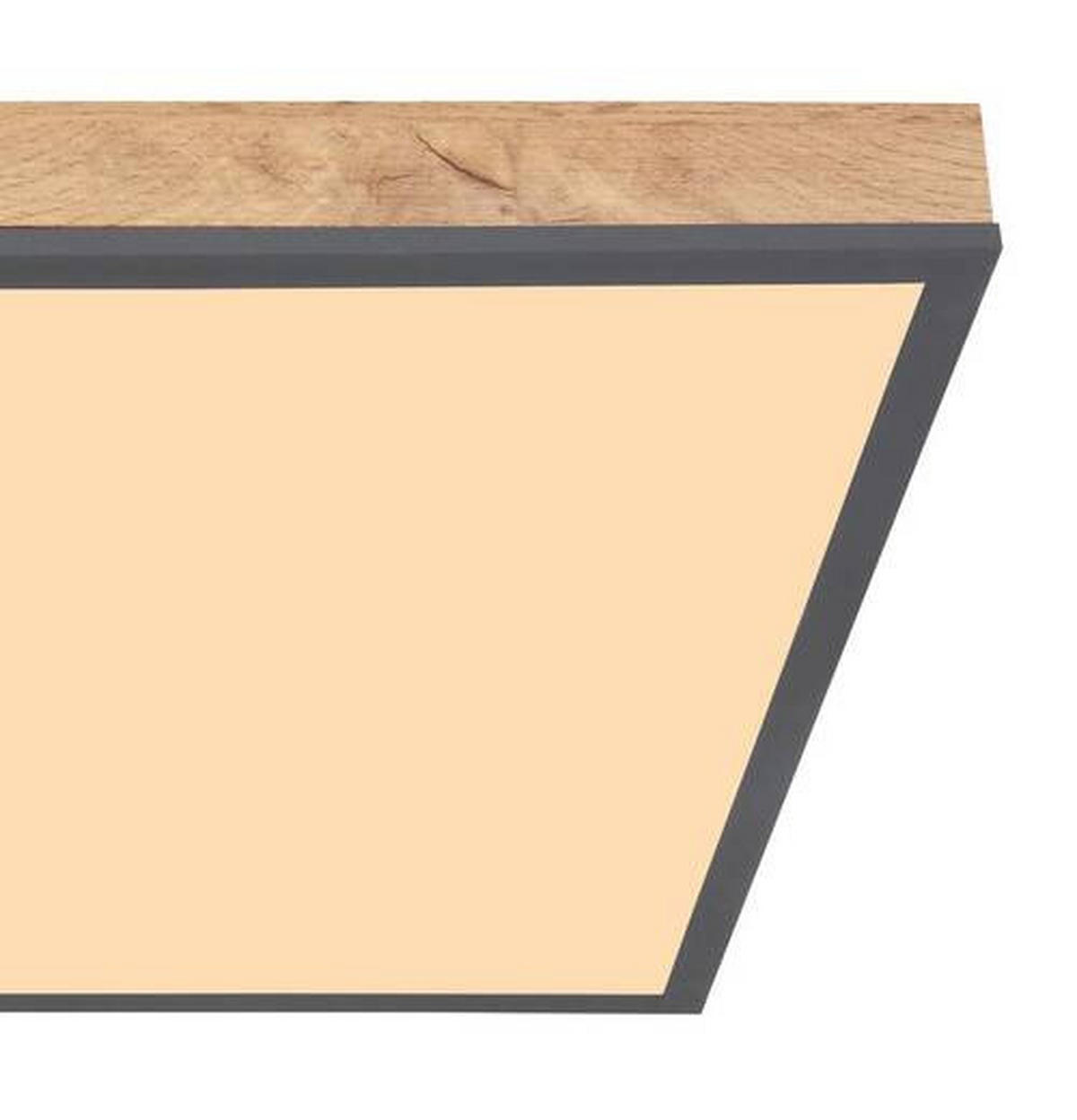 STROPNA LED-SVETILKA   24 W//3000 K/203 V/ - barve grafita/opal, Basics, kovina/umetna masa (45/45/6,5cm) - Globo