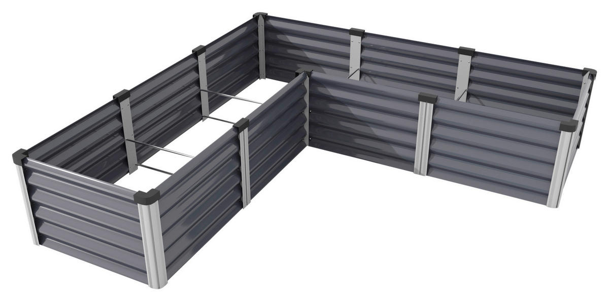 HOCHBEET 185/40,3/185 cm  - Anthrazit/Alufarben, Basics, Metall (185/40,3/185cm)