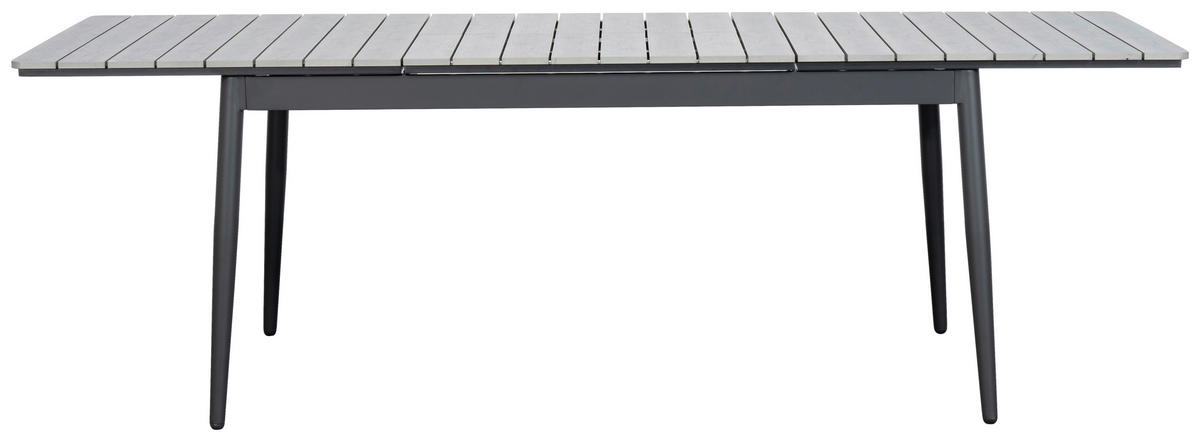 GARTENTISCH 160-240/90/78 cm Metall, Kunststoff rechteckig  - Anthrazit/Grau, MODERN, Kunststoff/Metall (160-240/90/78cm) - Ambia Garden