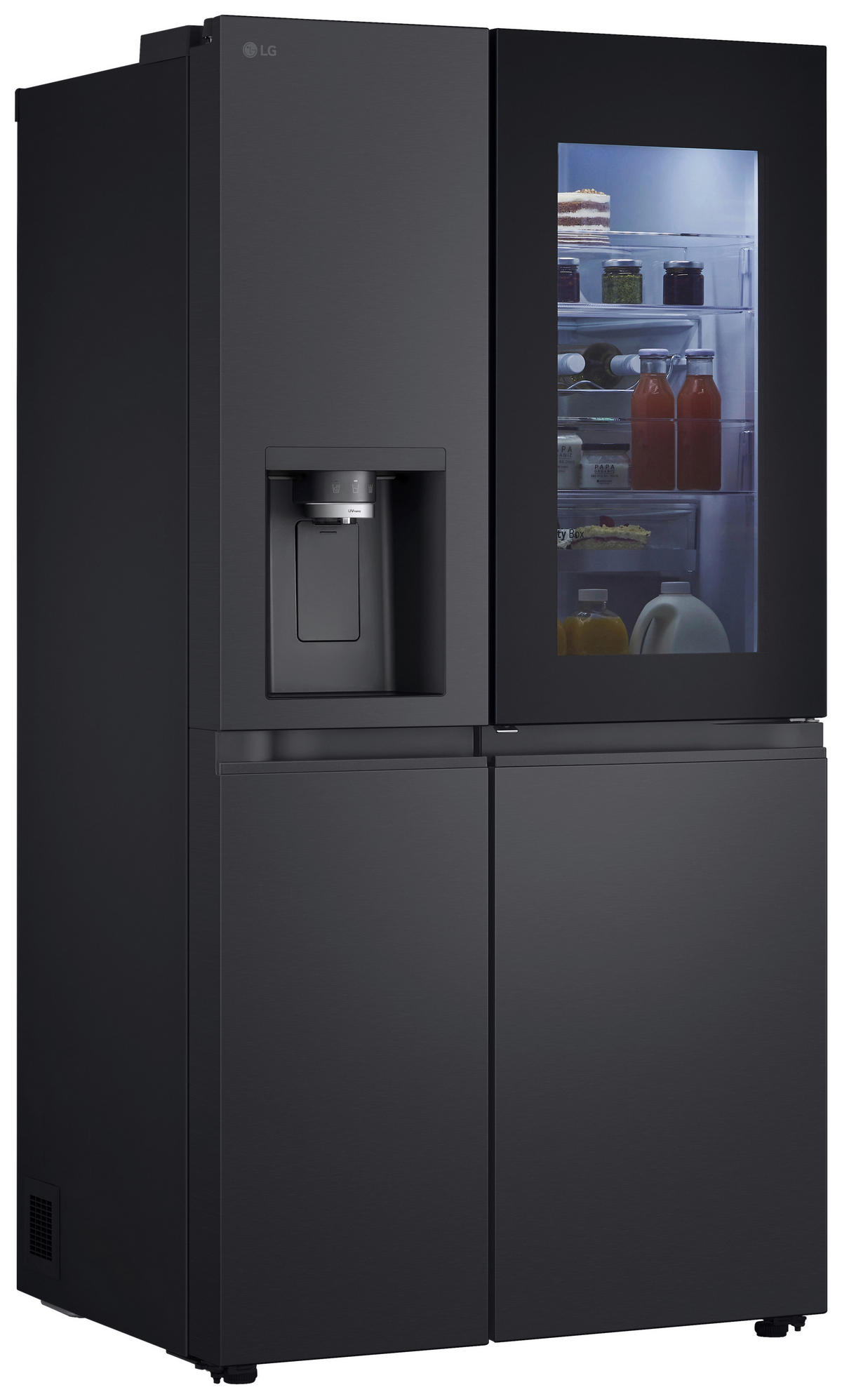 SIDE-BY-SIDE 91,3/179/73,5 cm GSXE90EVDD  - Schwarz, Basics, Glas/Kunststoff (91,3/179/73,5cm) - LG