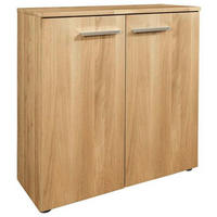 KOMODA, dub, barvy dubu, 80/86/36 cm - černá/barvy dubu, Design, kov/dřevo (80/86/36cm) - Dieter Knoll