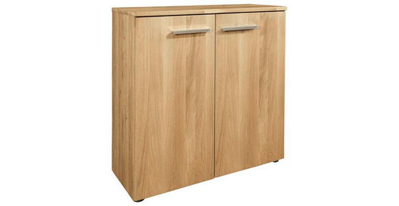 KOMMODE in 80/86/36 cm - Eichefarben/Alufarben, Design, Holz/Holzwerkstoff (80/86/36cm) - Dieter Knoll