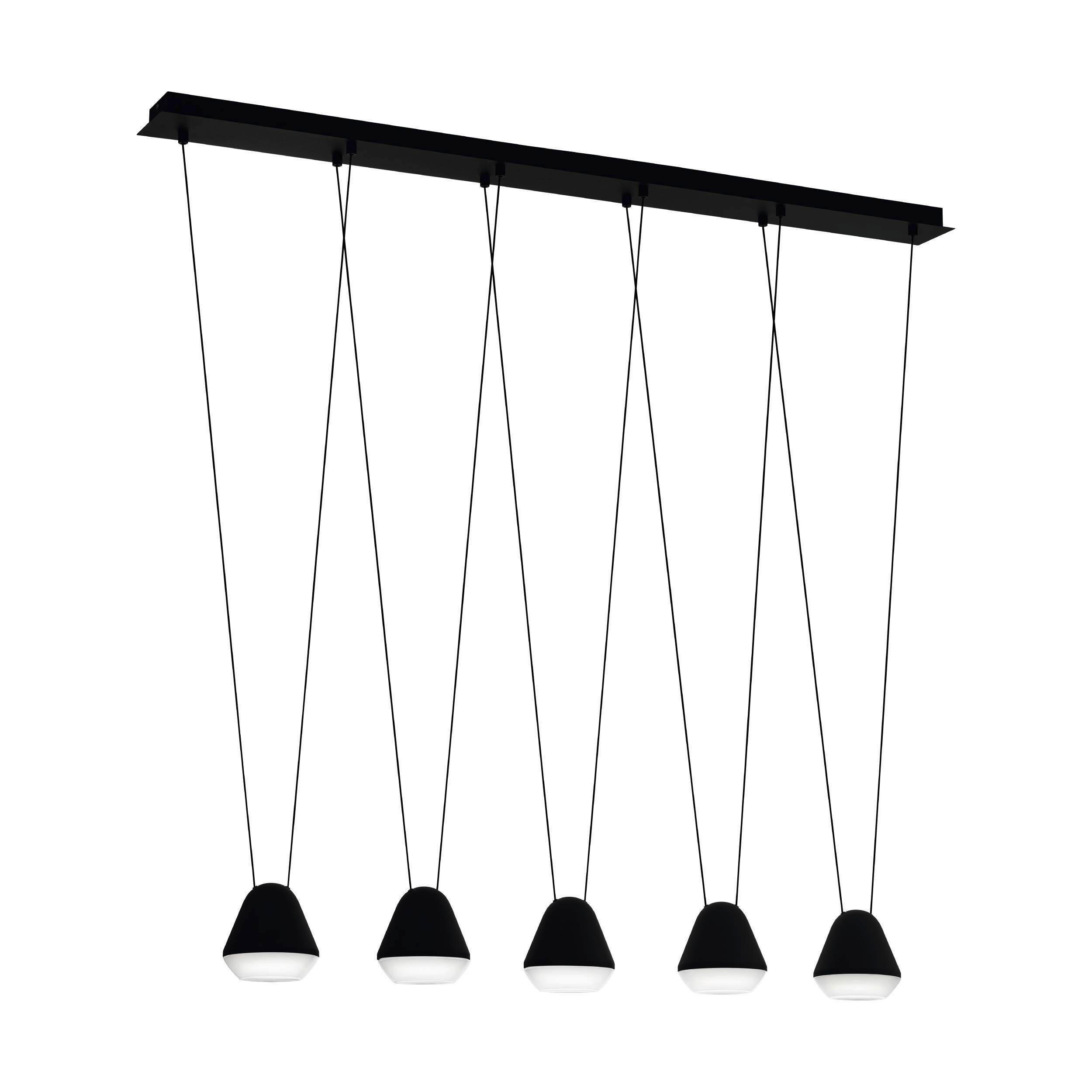 LED-HÄNGELEUCHTE Palbieta 116/11,5/110 cm   - Klar/Schwarz, Design, Kunststoff/Metall (116/11,5/110cm) - Eglo