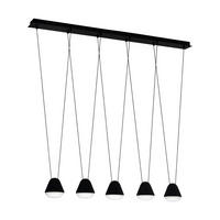 LED-HÄNGELEUCHTE Palbieta 116/11,5/110 cm   - Klar/Schwarz, Design, Kunststoff/Metall (116/11,5/110cm) - Eglo