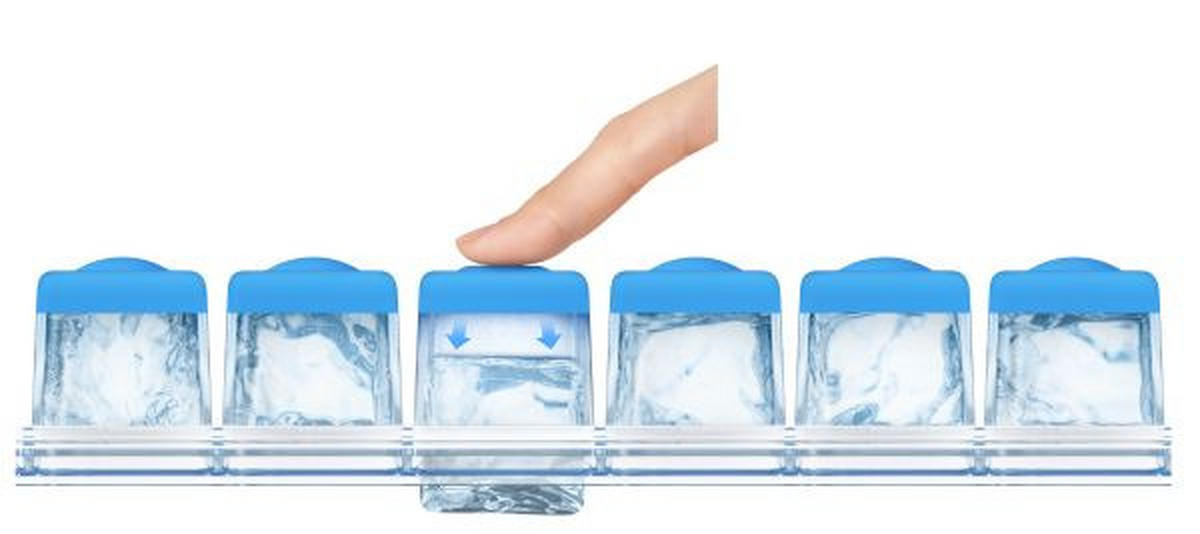 EISWÜRFELFORM - Blau/Transparent, Basics, Kunststoff (22,6/16,5/4,9cm) - Emsa