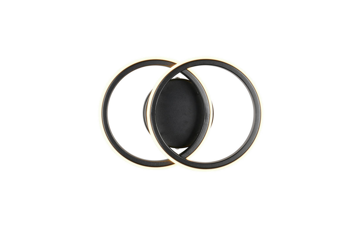 Plafonieră Cu Led  26,5/10,5 cm    - negru, Design, metal (26,5/10,5cm)