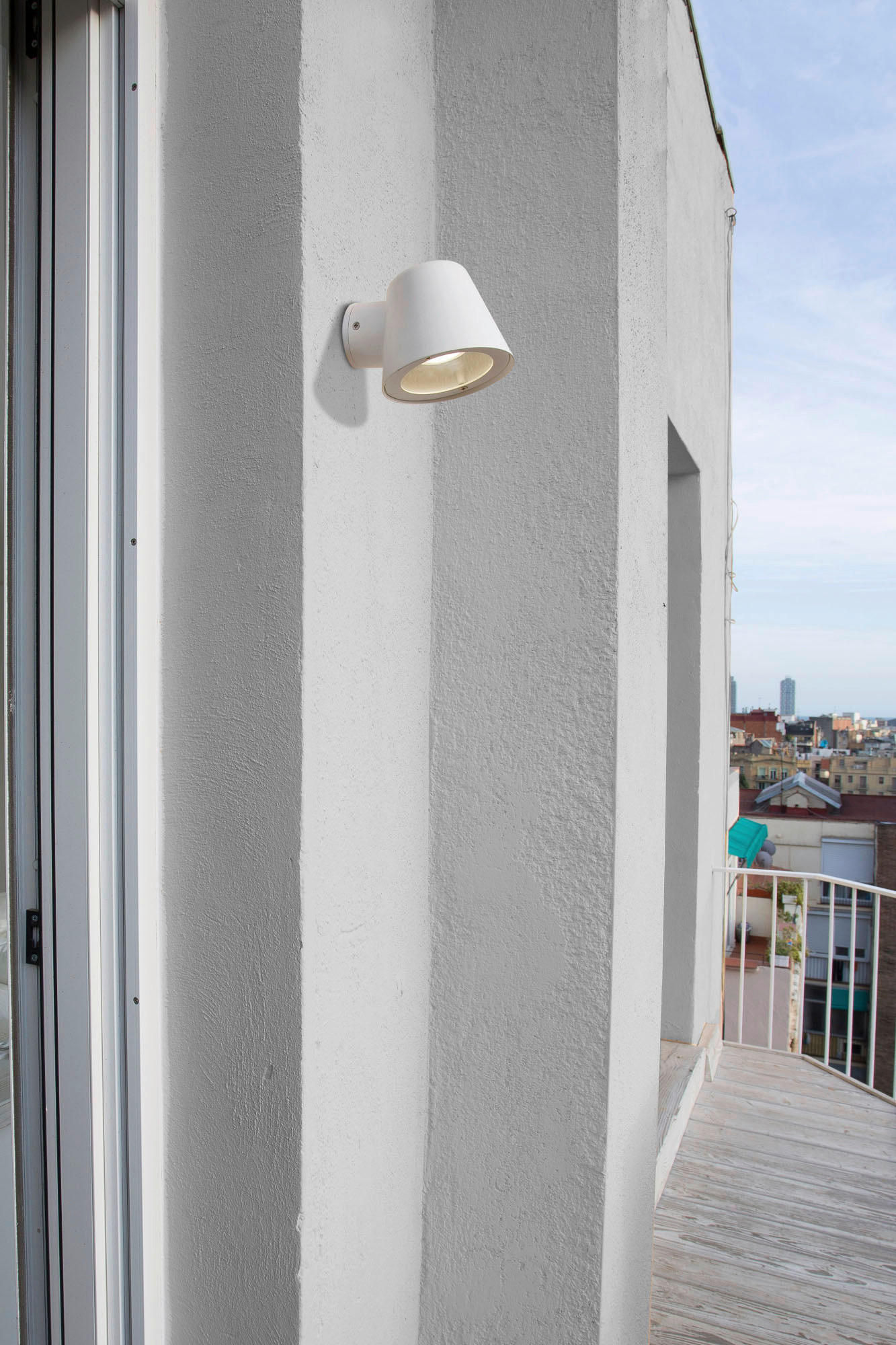 AUßENWANDLEUCHTE 11.5/15/9 cm   - Weiß, Design, Metall (11.5/15/9cm)