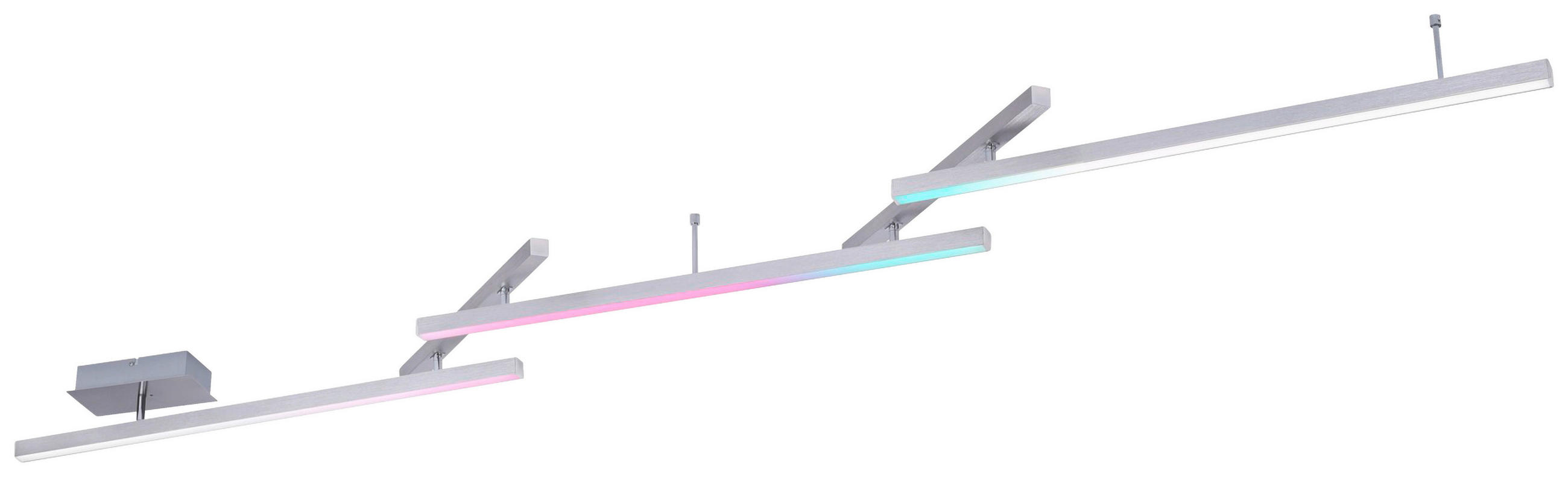 SMARTHOME LED-DECKENLEUCHTE  242/12/10 cm   - Alufarben/Grau, Trend, Metall (242/12/10cm) - Trio Leuchten