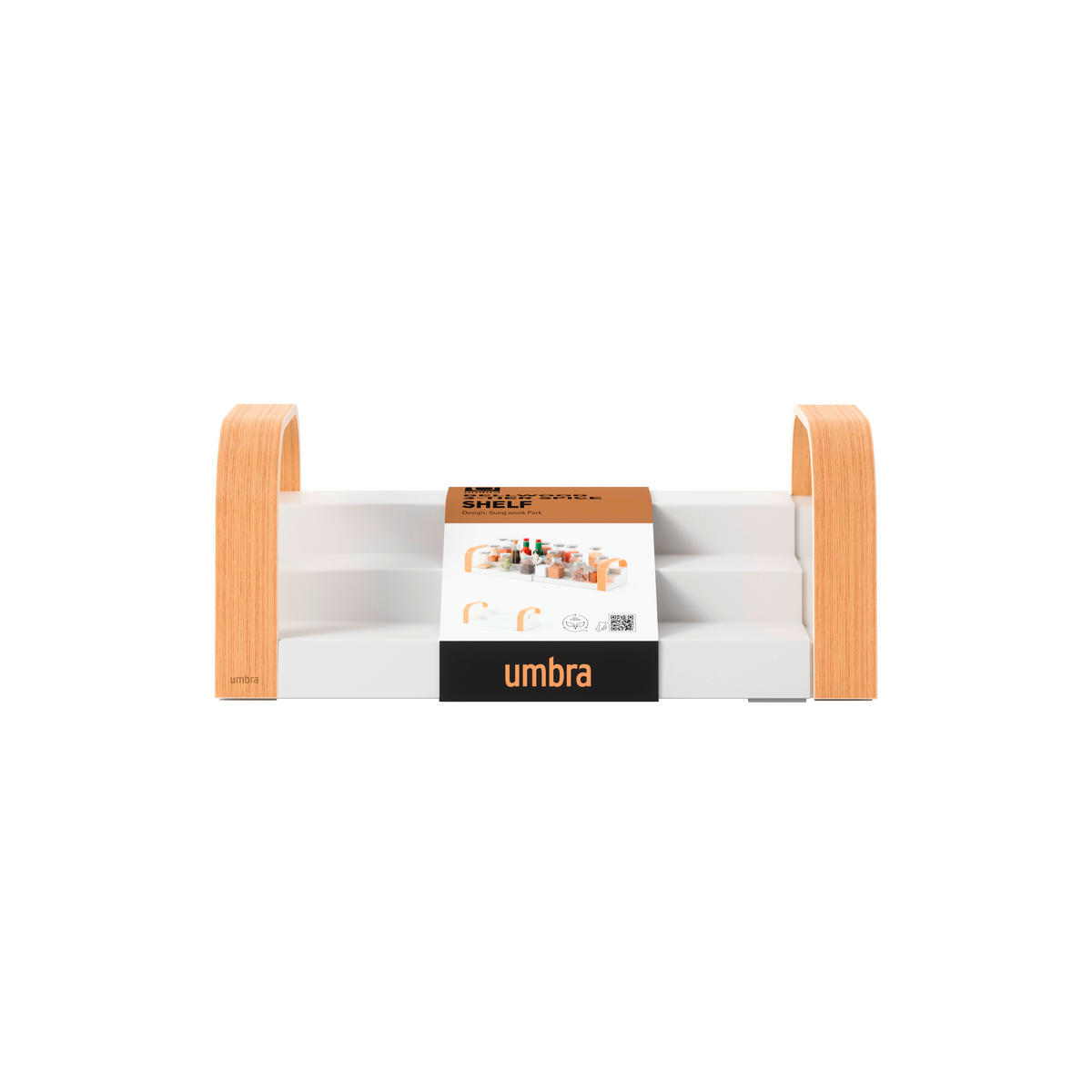 ORGANIZATOR  BELLWOOD 31/16/12 cm                  - bela/naravne barve, Basics, umetna masa/les (31/16/12cm) - Umbra
