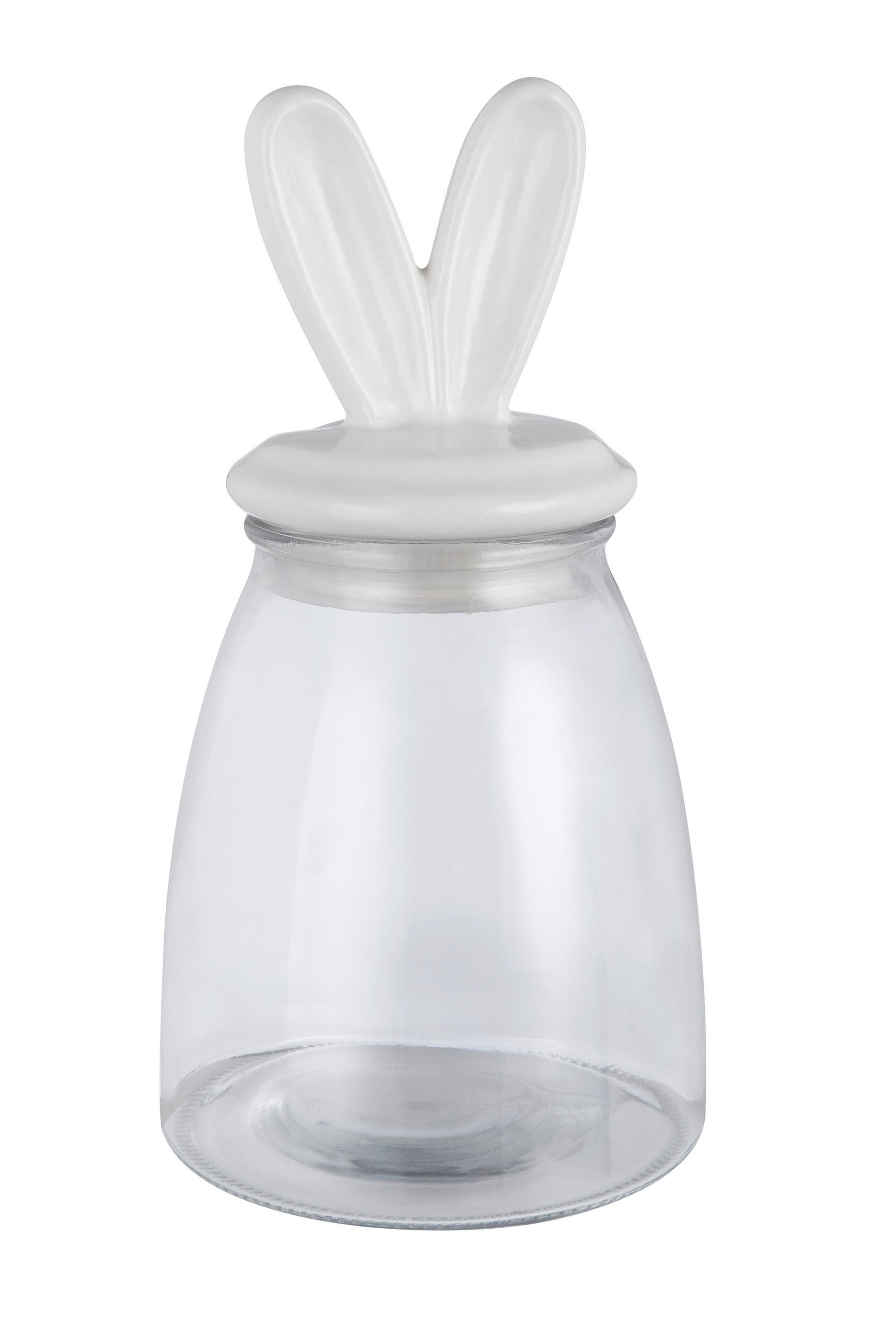 RECIPIENT DEPOZITARE ALIMENTE  1,2 l  - alb/străveziu, Lifestyle, ceramică/plastic (13/24,5cm)