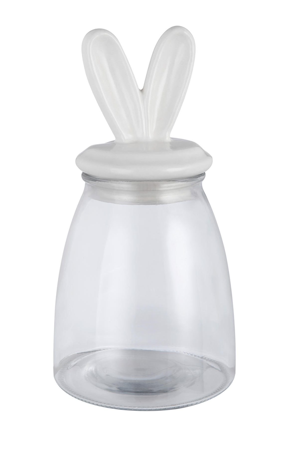 RECIPIENT DEPOZITARE ALIMENTE  1,2 l  - alb/străveziu, Lifestyle, ceramică/plastic (13/24,5cm)