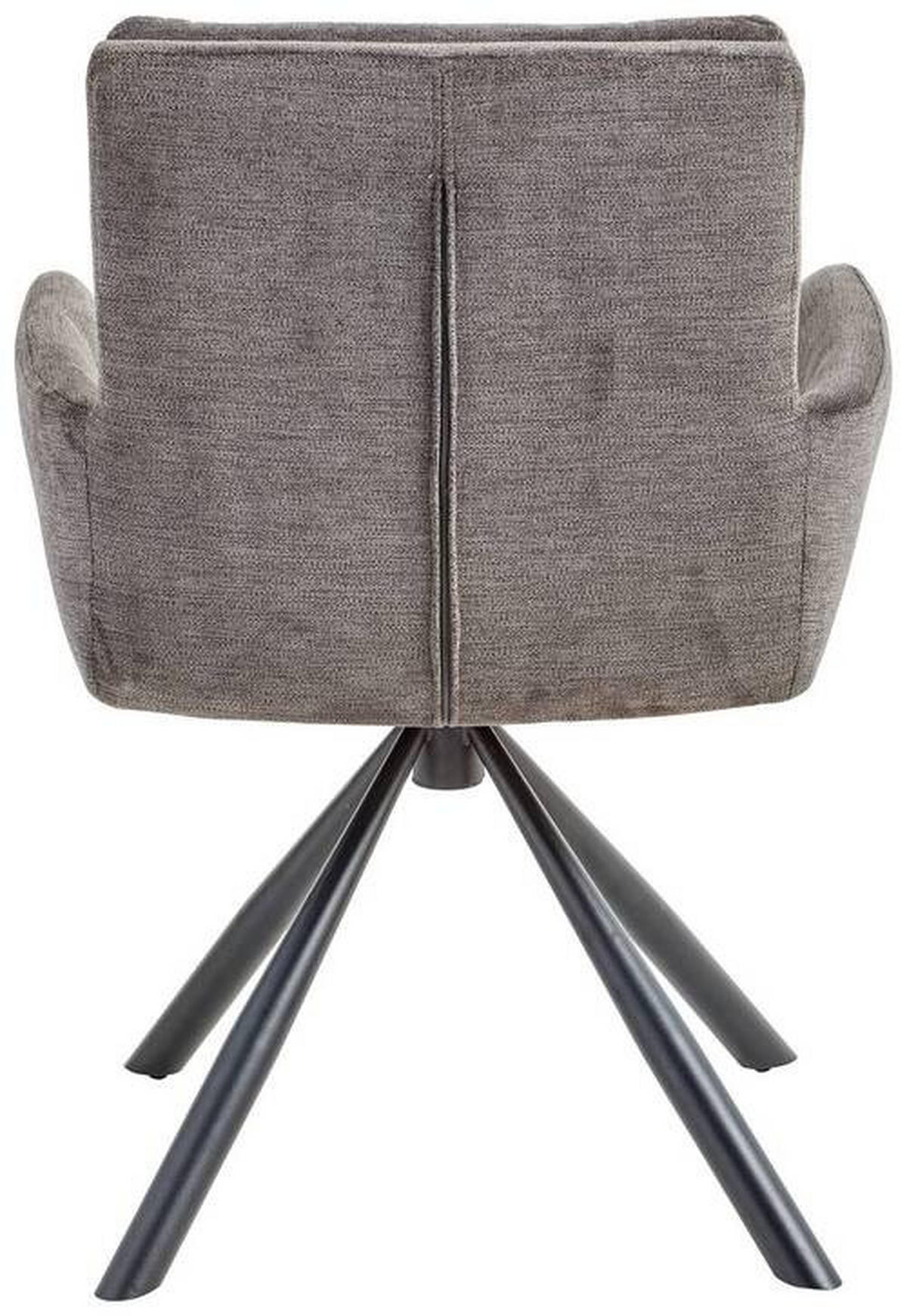 ARMLEHNSTUHL  in Eisen Webstoff  - Schwarz/Grau, Modern, Holz/Textil (67/92/60cm) - Livetastic