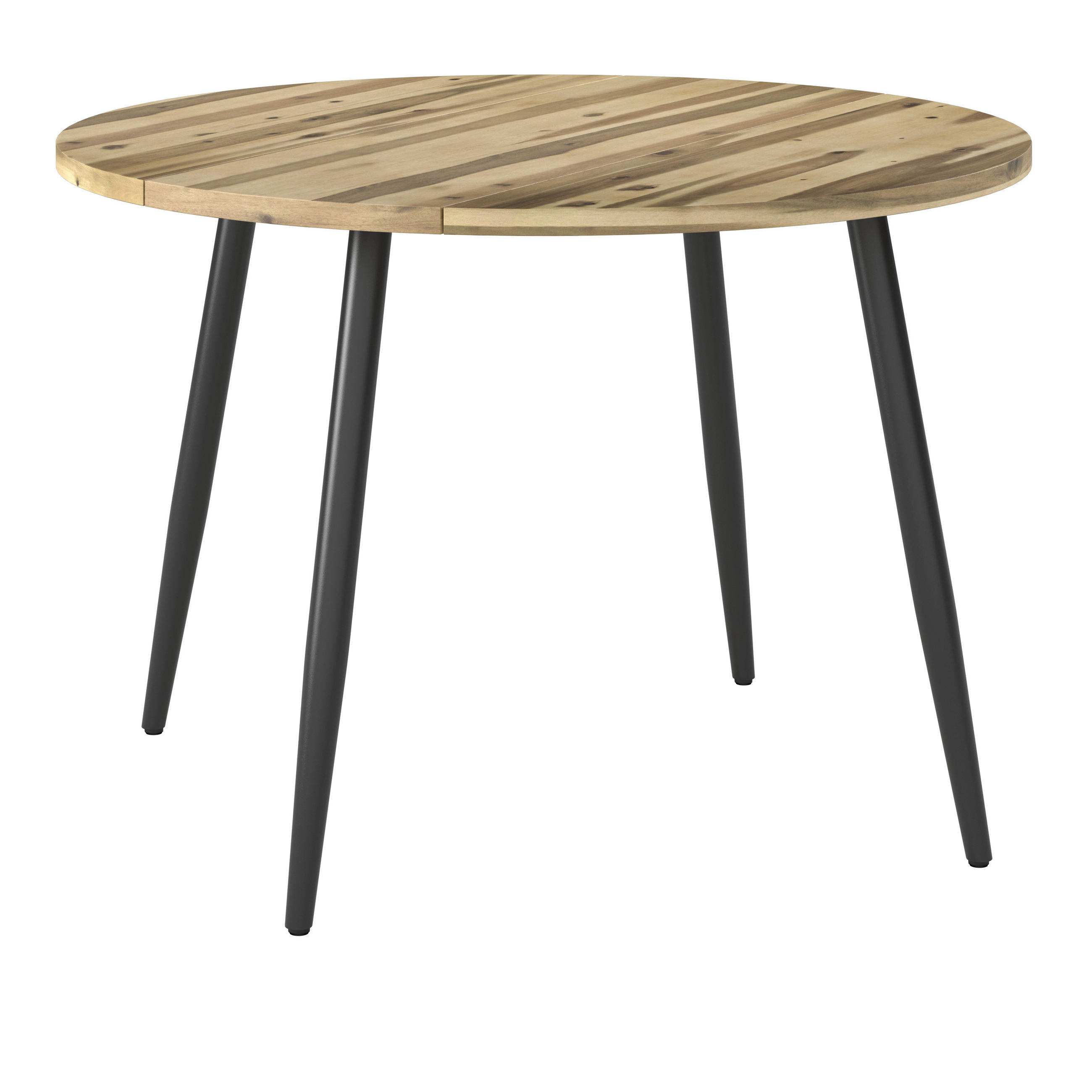 GARTENTISCH Holz, Metall rund  - Akaziefarben, MODERN, Holz/Metall (120/120/76cm) - Ambia Garden