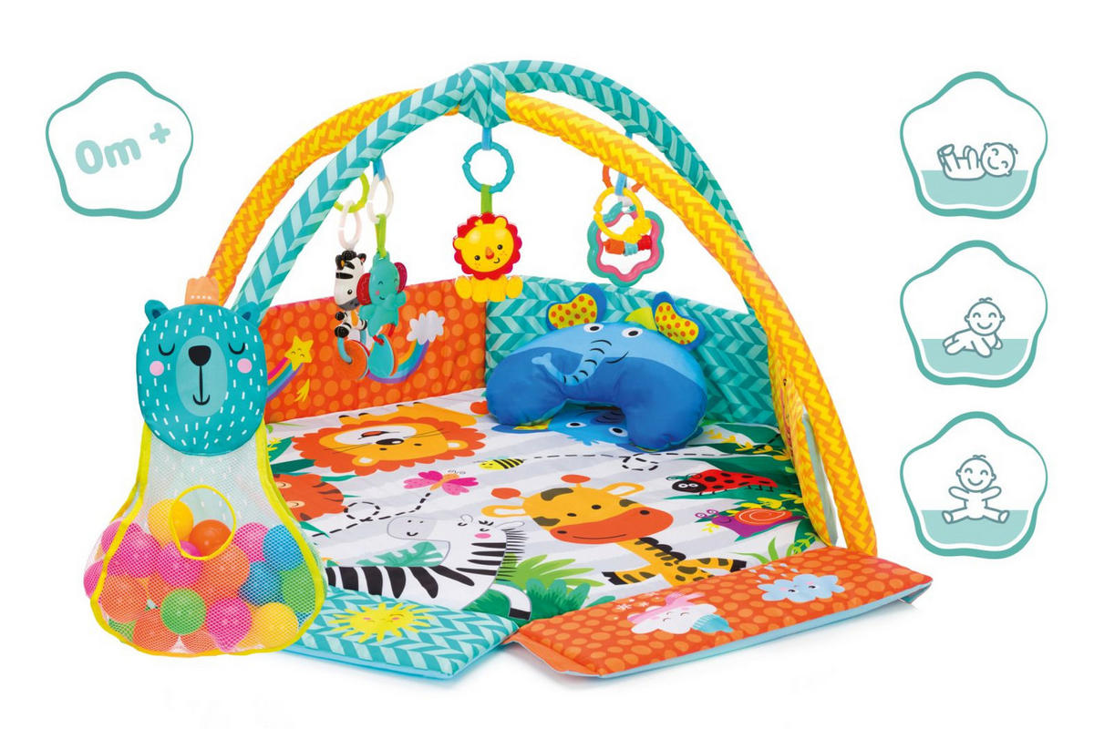 SPIELBOGEN Aktivbogen mit Bälle  - Multicolor, Basics, Kunststoff/Textil (120/55/120cm) - Fillikid