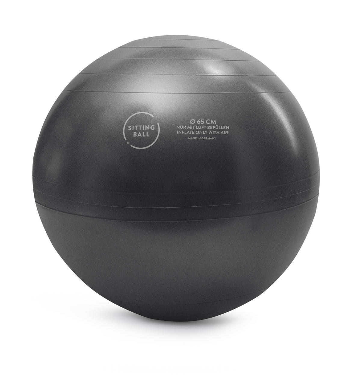 SITZBALL Samt Uni Grau 145 L  - Altrosa/Grau, Basics, Textil (65cm)