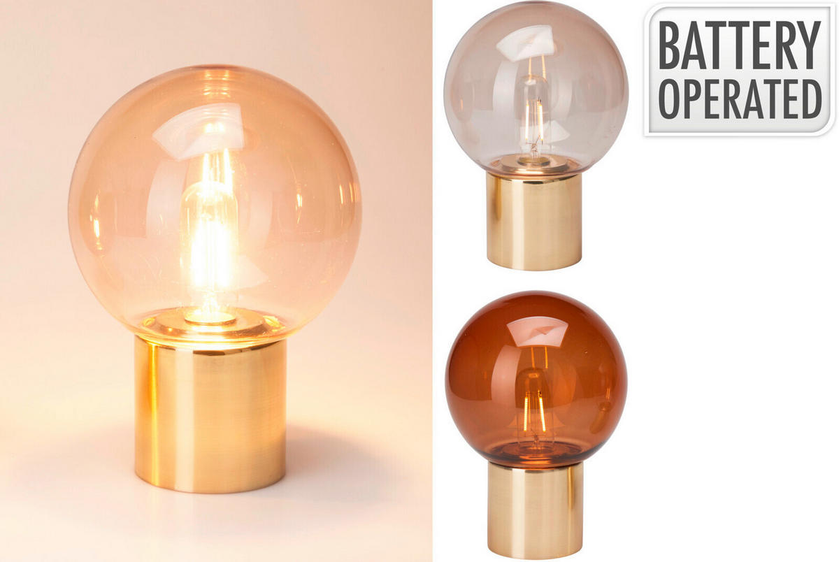 LED DÍSZLÁMPA - színes, Basics, Üveg (21cm)