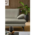 ECKSOFA in Echtleder Hellgrau  195/308 cm  - Hellgrau/Schwarz, Design, Leder/Metall (195/308cm) - Dieter Knoll