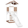SPIELTURM 111,2/241,9/349 cm  - Weiss/Braun, Konventionell, Holz/Kunststoff (111,2/241,9/349cm)
