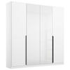 DREHTÜRENSCHRANK in Weiss, Weiss Hochglanz  - Weiss Hochglanz/Weiss, Modern, Glas/Holzwerkstoff (181/210/54cm) - Rauch Möbel