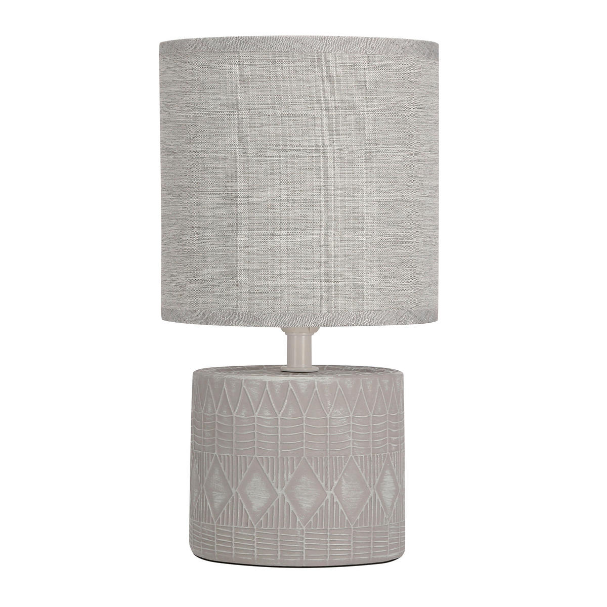 TISCHLEUCHTE 14/14/26 cm   - Grau, KONVENTIONELL, Textil/Metall (14/14/26cm)